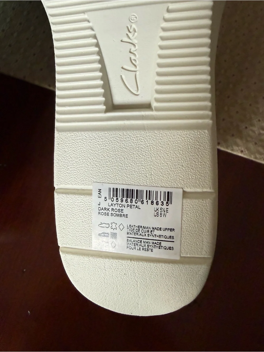 Clarks Collection Layton Petal Slip on Shoes Sz 8W